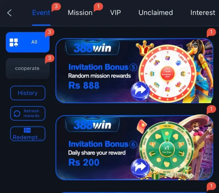 388Win game bonus offers